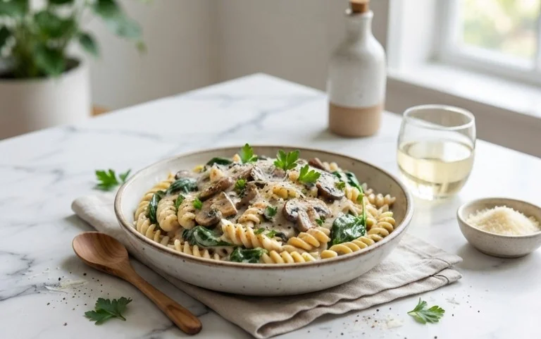 Spinach Mushroom Pasta