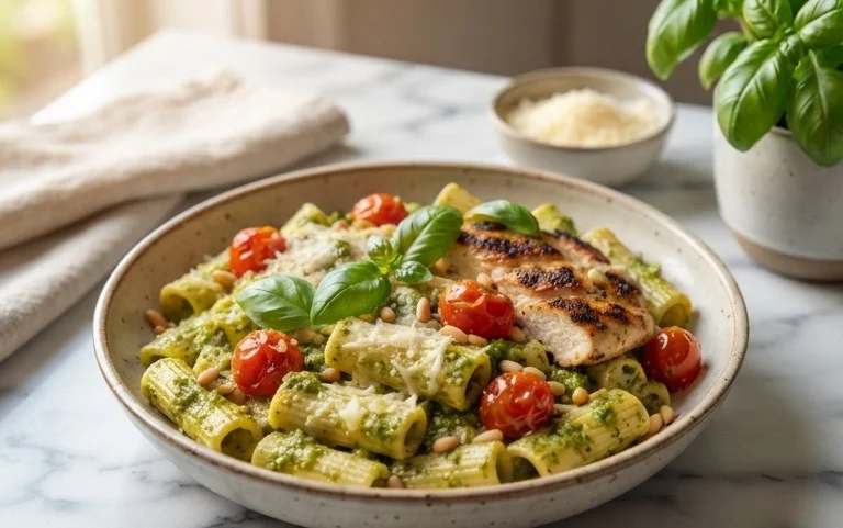 Creamy Chicken Pesto Pasta