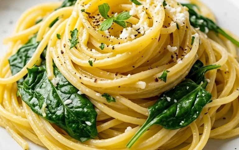 Lemon ricotta pasta & spinach