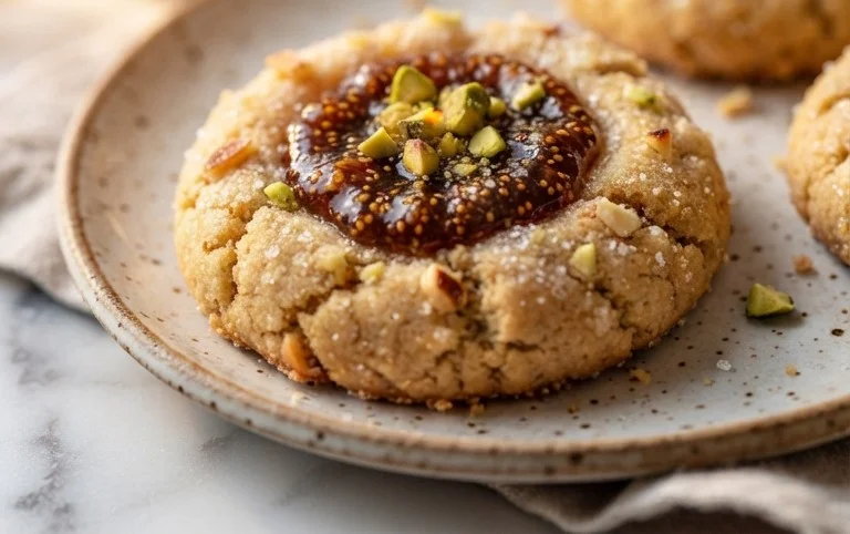 Cardamom Fig Thumbprint Cookies