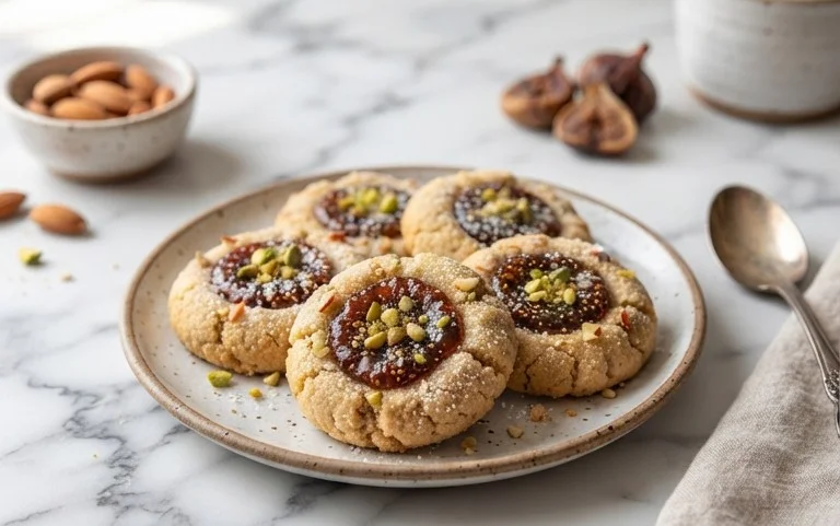 Cardamom Fig Thumbprint Cookies