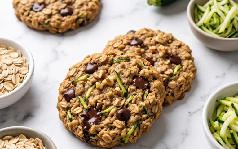 Healthy Zucchini Oatmeal Cookies