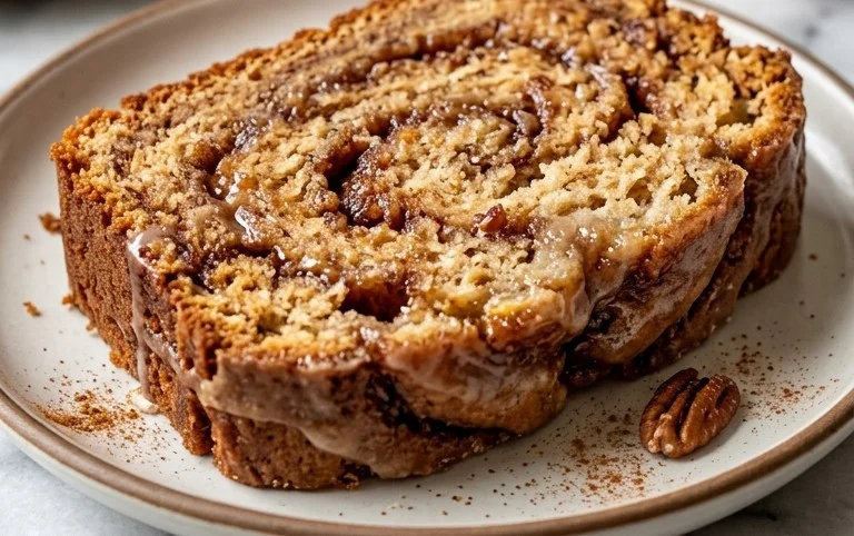 Cinnamon Roll Banana Bread