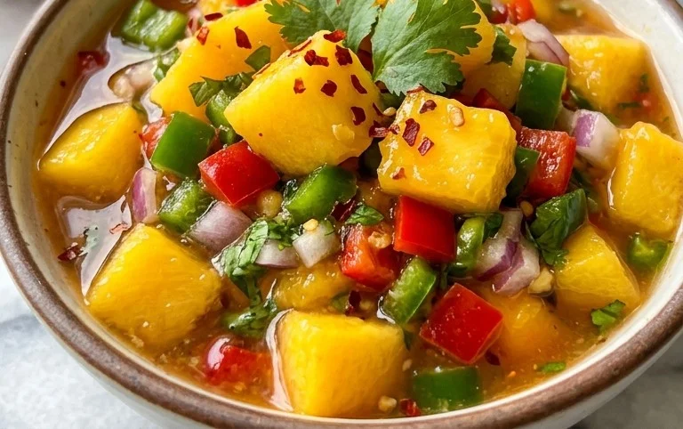 Sweet & Spicy Peach Salsa Canning Recipe