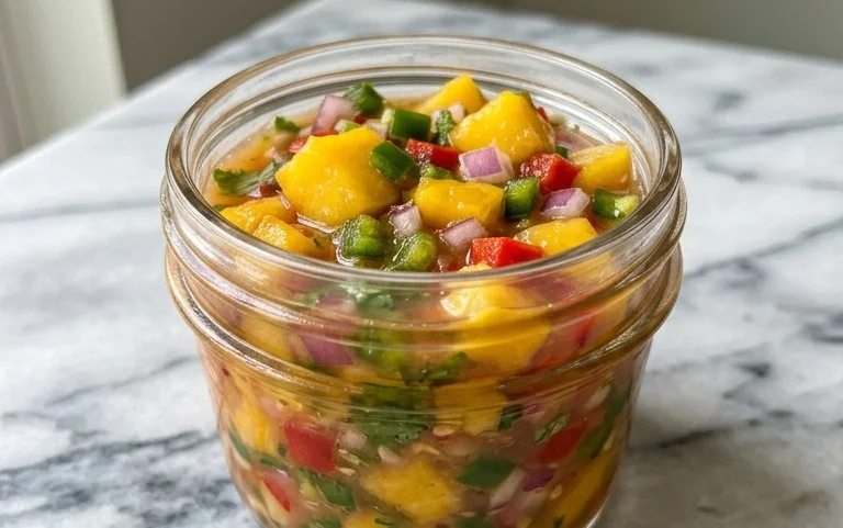 Sweet & Spicy Peach Salsa Canning Recipe