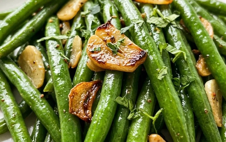 Sautéed Green Beans Recipe with Garlic