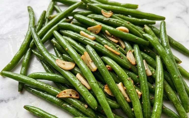 Sautéed Green Beans Recipe with Garlic